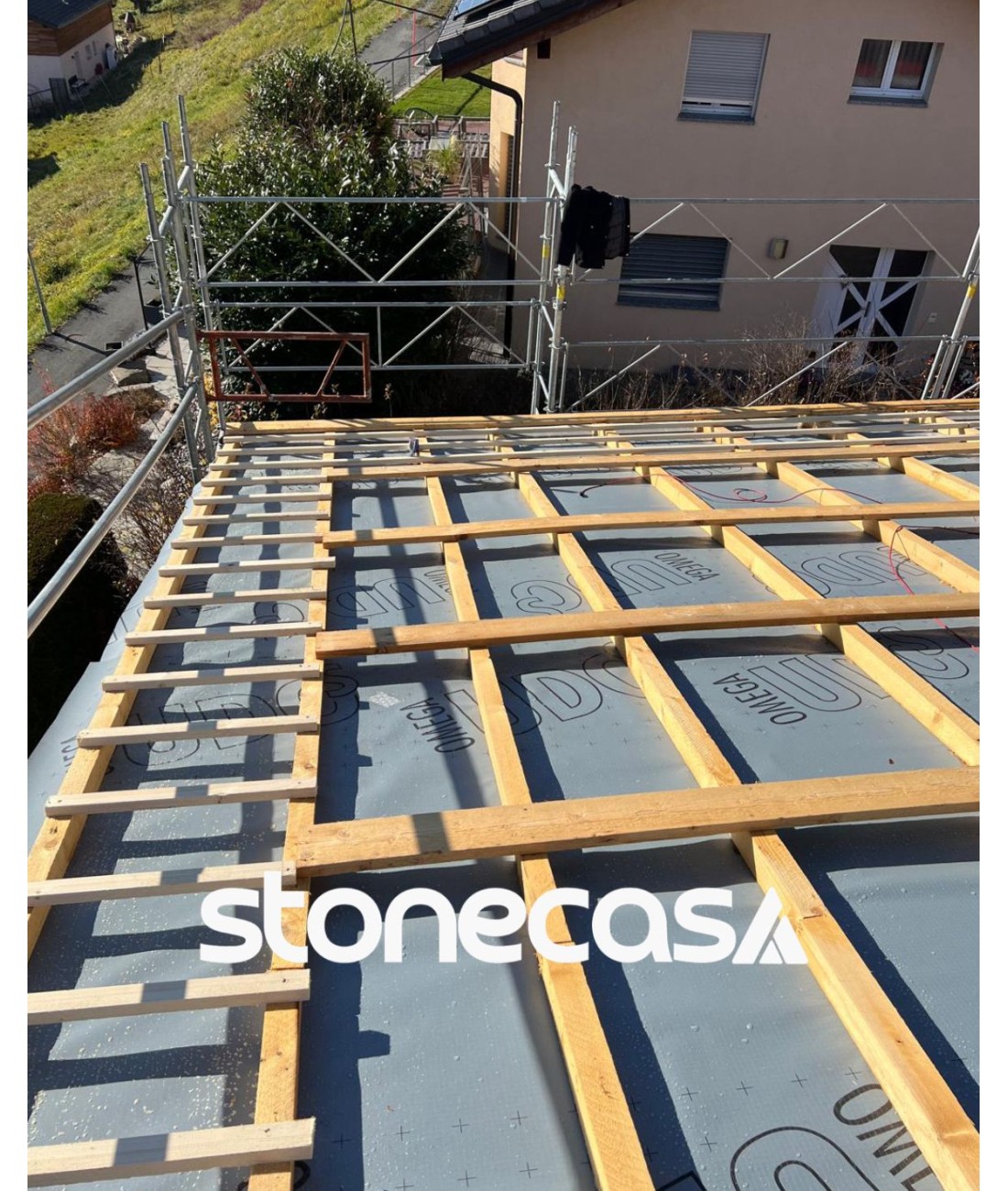 Base de madeira para instalação de telhas de ardósia natural madeiramento de telhado preparado para telhas de ardósia